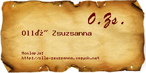 Ollé Zsuzsanna névjegykártya